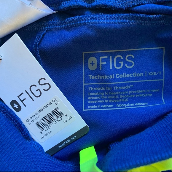 Figs XXS TALL Electric Blue Boston Slim Tall Jogger Scrub Pants NWT TALL INSEAM - Picture 10 of 16